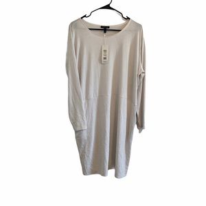 Eileen Fisher Jersey Longsleeve Scoopneck Dress L